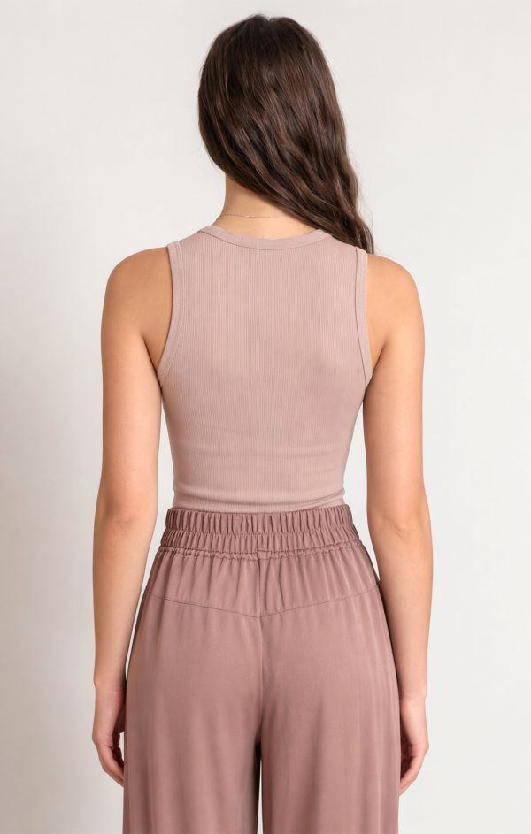 Camisole tissu cotelé