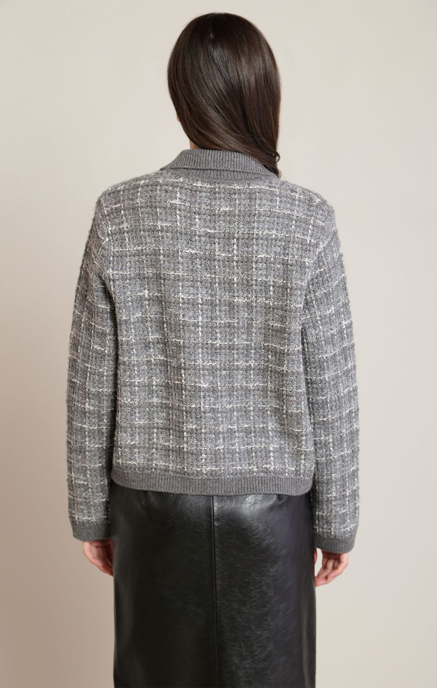 Cardigan en tweed - 2827281 T - Black Tape