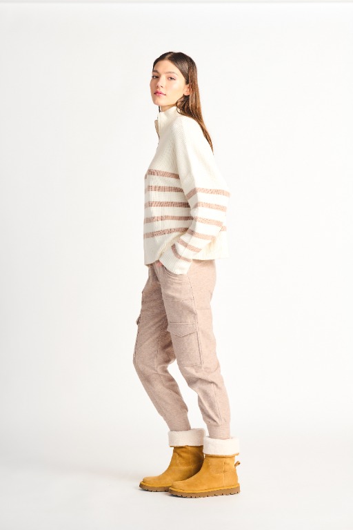 Chandail tricot col montant