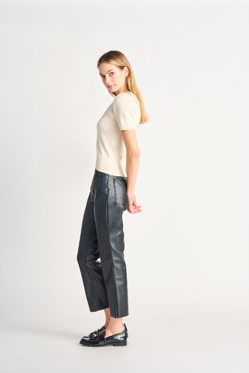 Pantalon chic simili-cuir