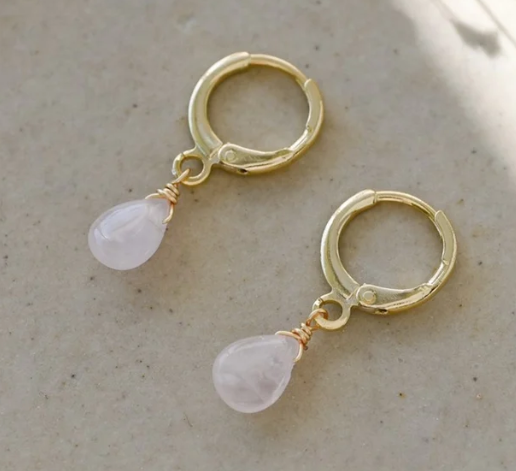 Zia anneaux pendentif pierre - ziahoops-e - Glee Jewelry