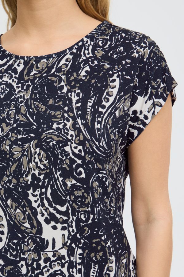 T-shirt col rond motif - 20617743 - Fransa