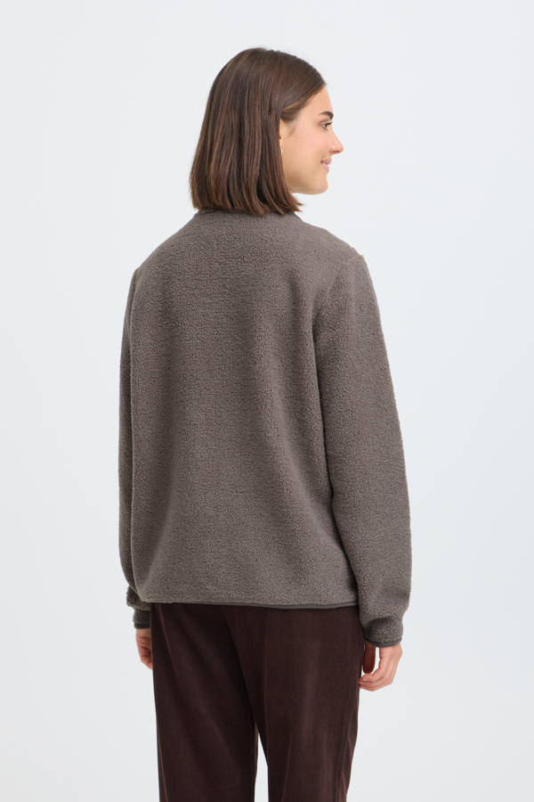 Cardigan laine bouclée zip - 20618524 - Fransa