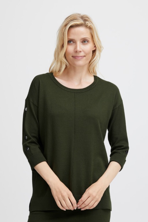 CHANDAIL TRICOT MCH 3/4 BOUTONS MANCHE