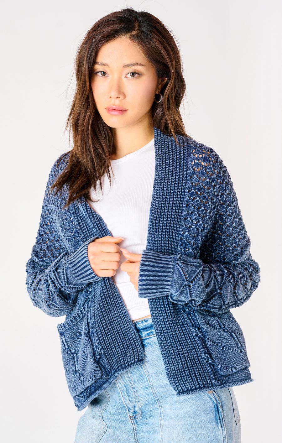 Cardigan ouvert ajouré