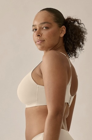 Soutien-gorge sans armatures avec bonnets et ruban brillant - 5119 - Naturana