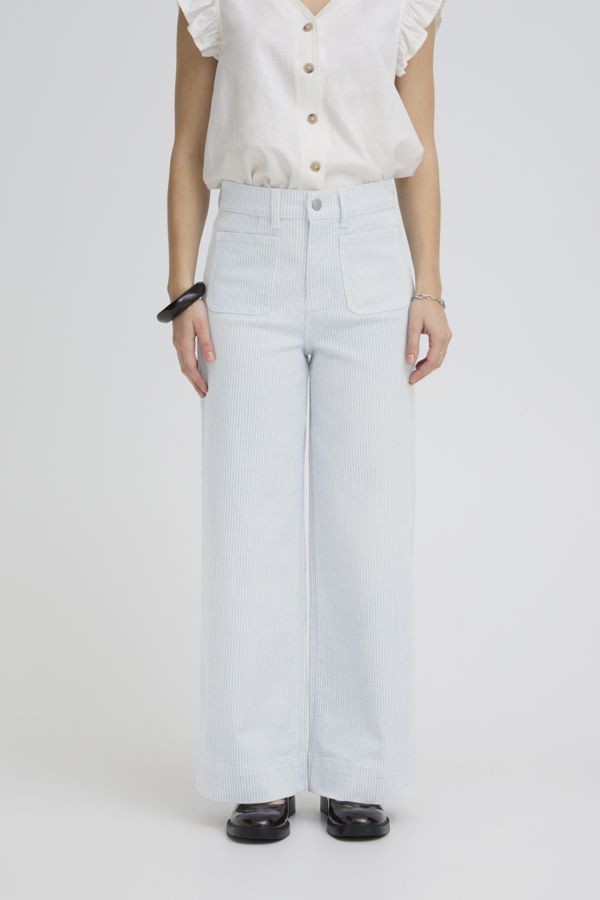 Jeans rayé jambe large - 20818838 - B.Young