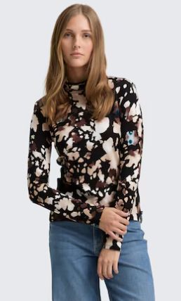 Chandail col roulé print - 1043068 - Tom Tailor