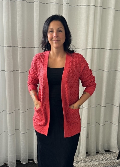 Cardigan tricot coton ouvert