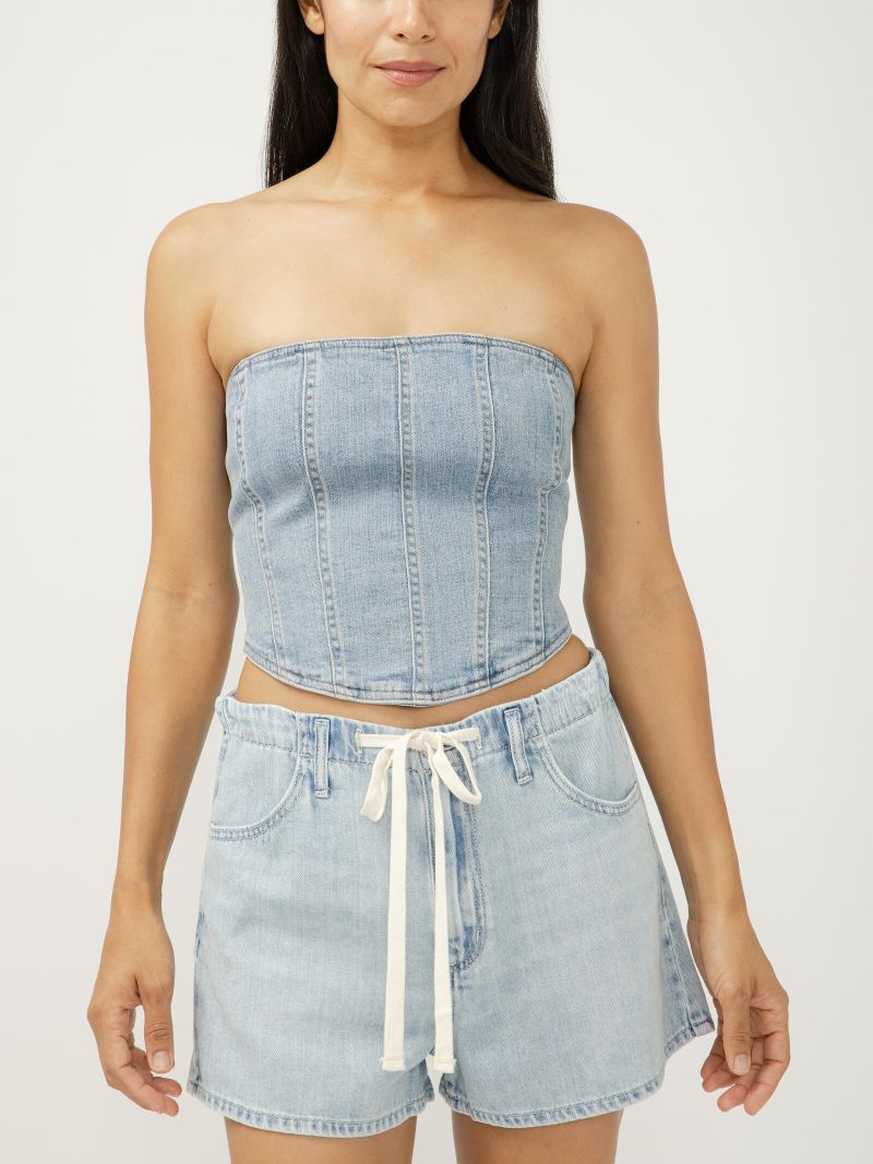 Corset en denim - LC5004EAD287 - Silver Jeans