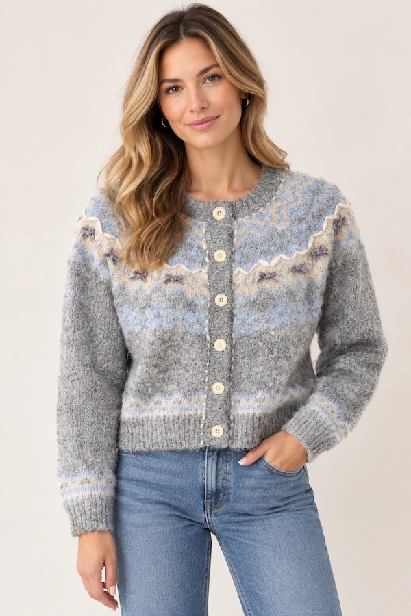 Cardigan boutons boucles - 78S817S - RD Style