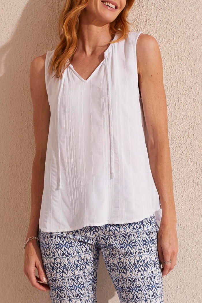 Camisole encolure en v texturé - 1773O/3873 - Tribal