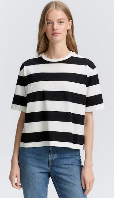 T-shirt rayé boxy - 1048333 - Tom Tailor