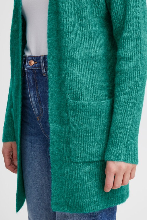CARDIGAN MI-LONG 2 POCHES OUVERT LAIINE