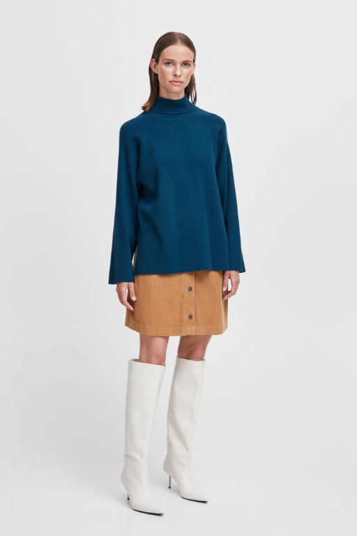 Chandail col roulé manche raglan