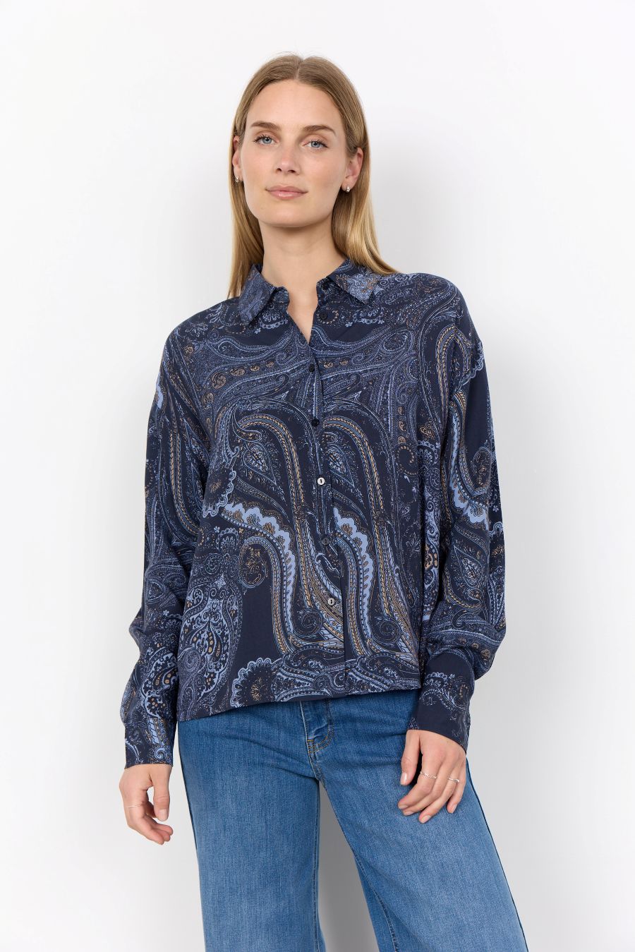 Blouse boutons motif - 41973 - Soya Concept