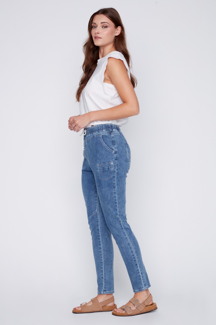 Jeans jogger jambe ajustée