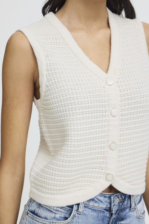 Débardeur tricot boutons - 20818688 - B.Young