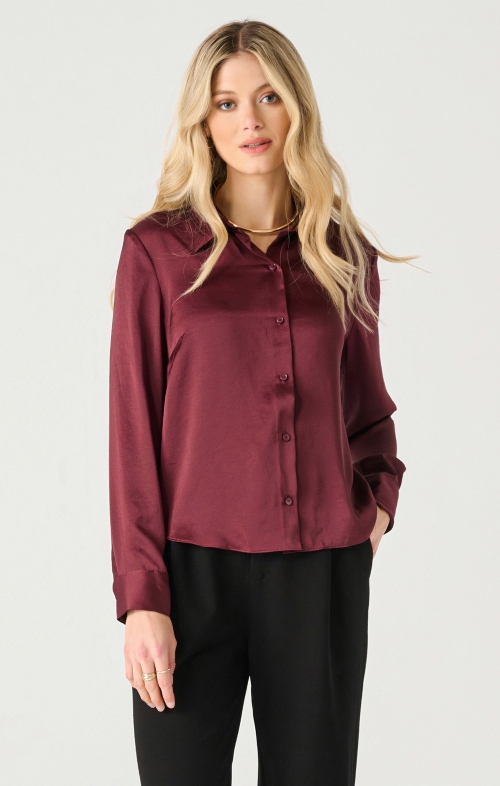 Blouse satin fluide