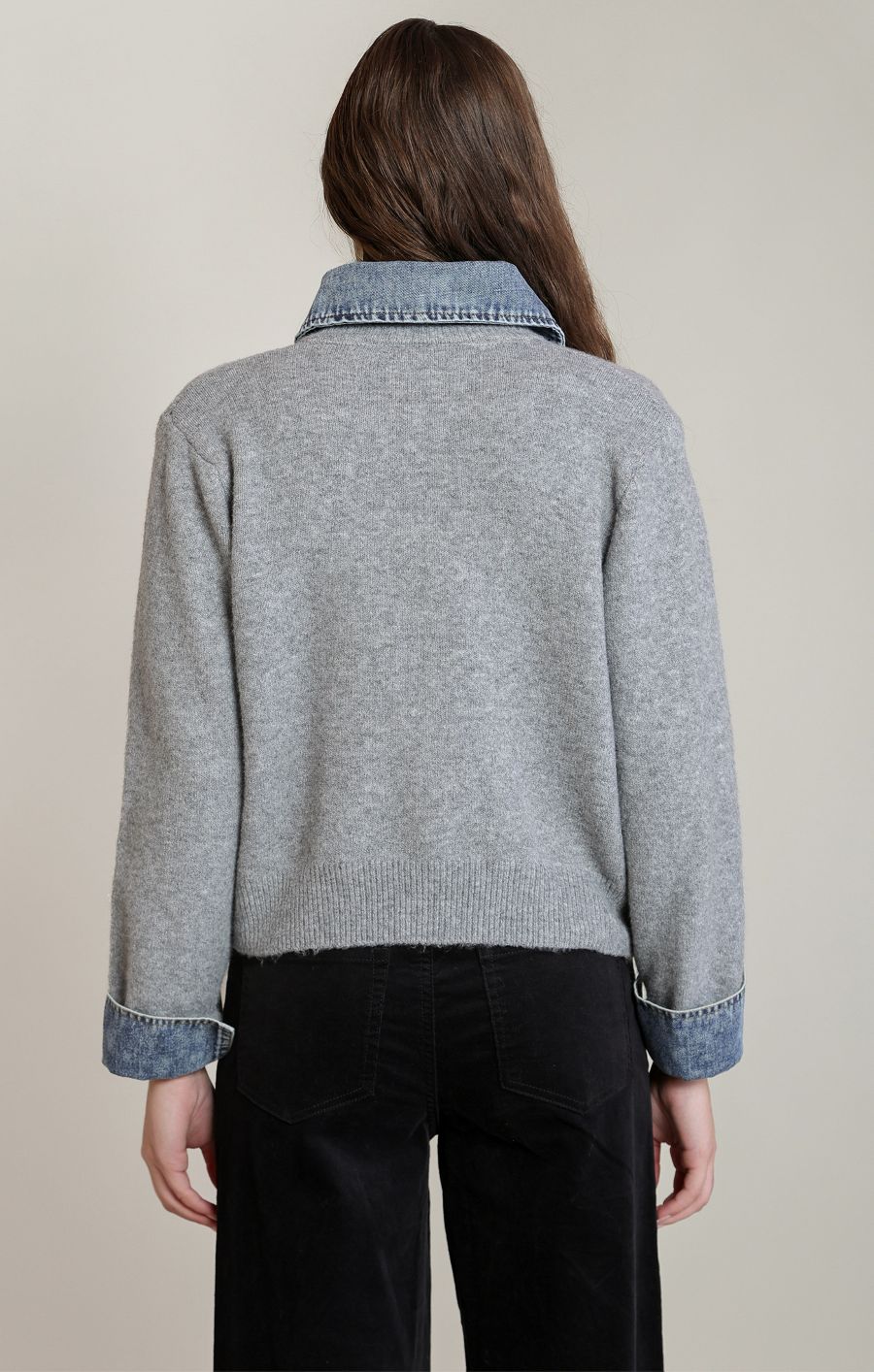 Cardigan lainage et jeans