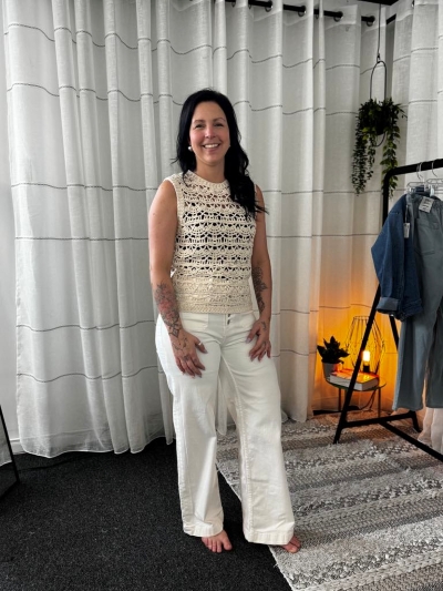 Jeans jambe large - 20816501 - B.Young