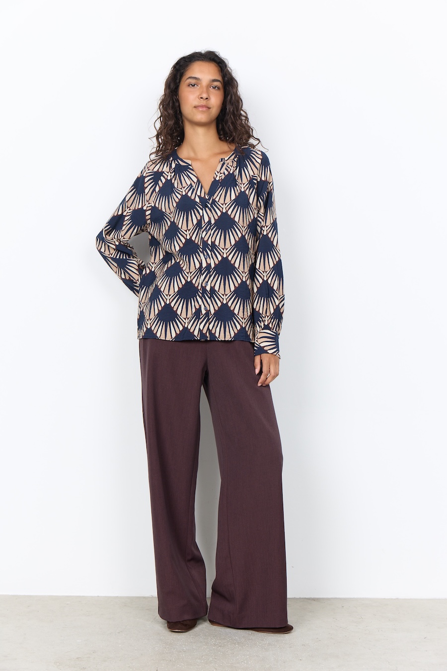 Blouse boutonnée motif