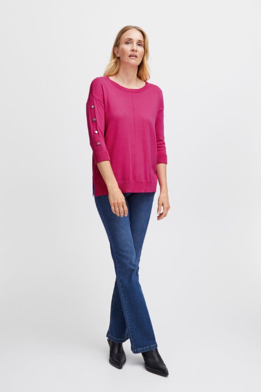 CHANDAIL TRICOT MCH 3/4 BOUTONS MANCHE