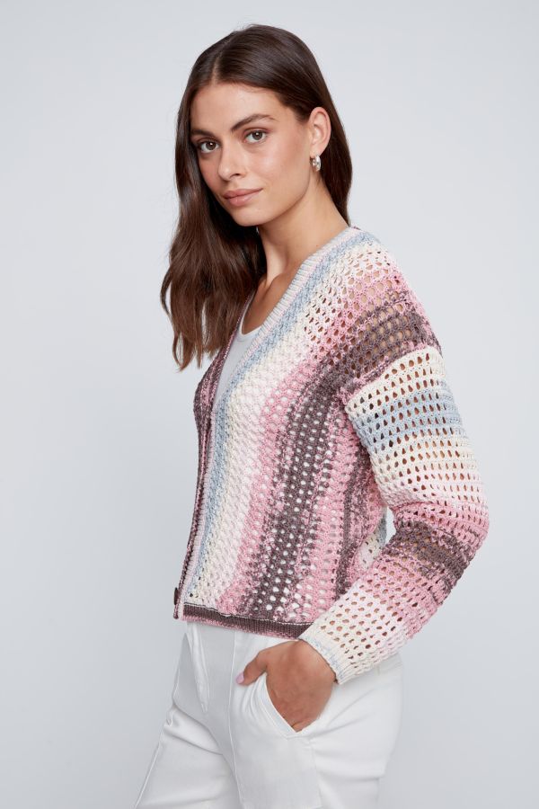 Cardigan tricot ajouré