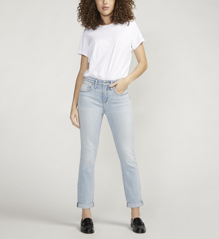 Jeans Beau girlfriend fit taille haute jambe étroite 