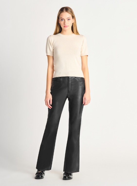 Pantalon chic simili-cuir