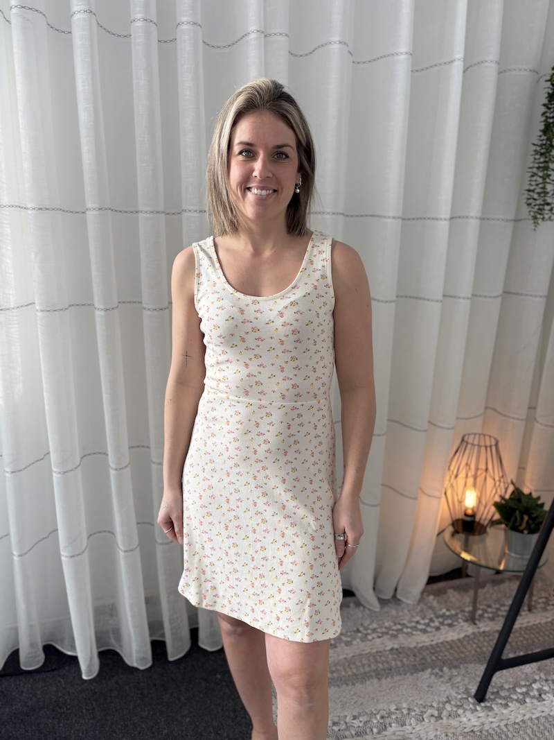 Robe ligne A sans manche - MCSPAW06434 - Mandarine & Co