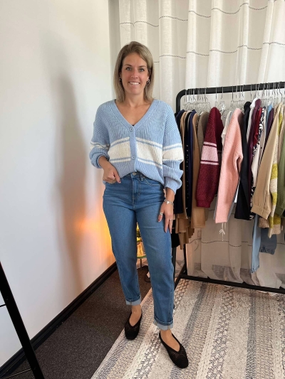 Jeans barrel bas étroit - mcspaw06867 - Mandarine & Co