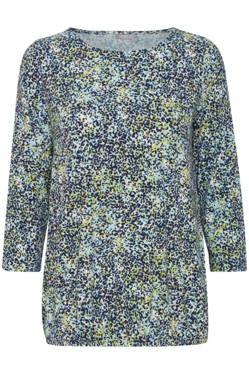 CHANDAIL MANCHE 3/4 MOTIF LÉGER VISCOSE