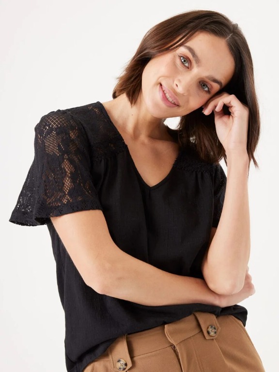 T-SHIRT CHIC DENTELLE HAUT ET MCH
