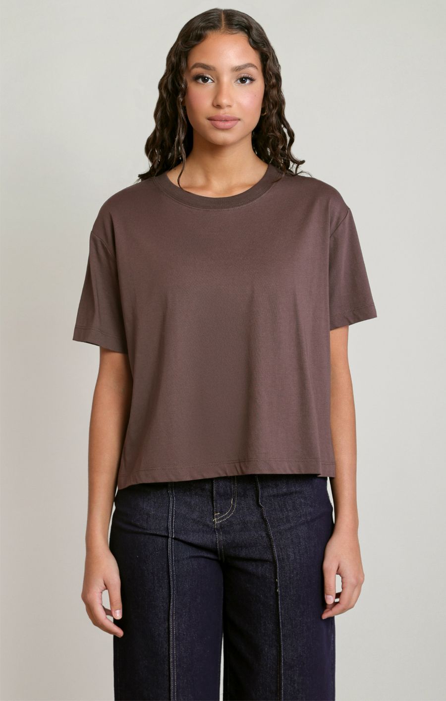 T-shirt basic col rond - 2824018 D - Dex