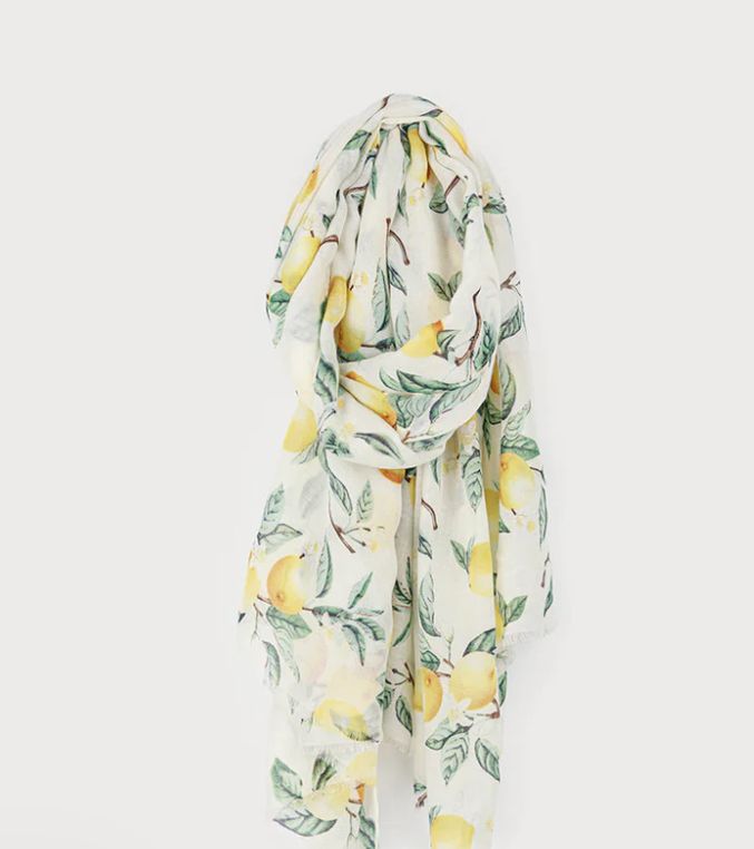 Foulard léger citrons - 6226 - Caracol