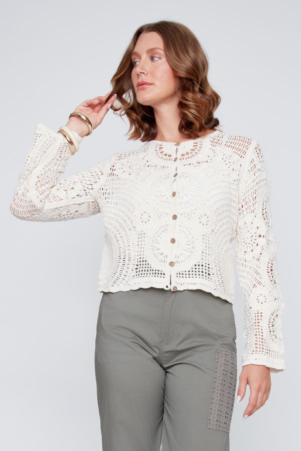 Cardigan style crocheté - 2618020 - C.Y.C. Coco Y. Club Inc