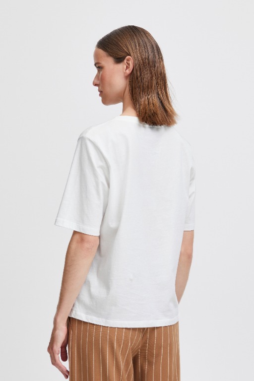T-shirt écriture col rond