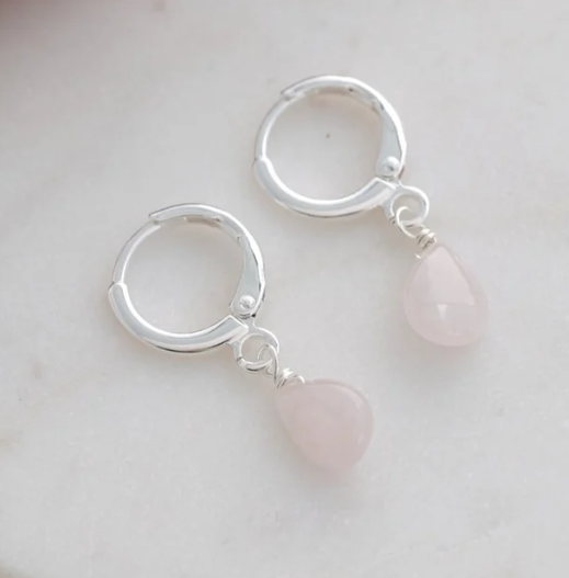 Zia anneaux pendentif pierre - ziahoops-e - Glee Jewelry