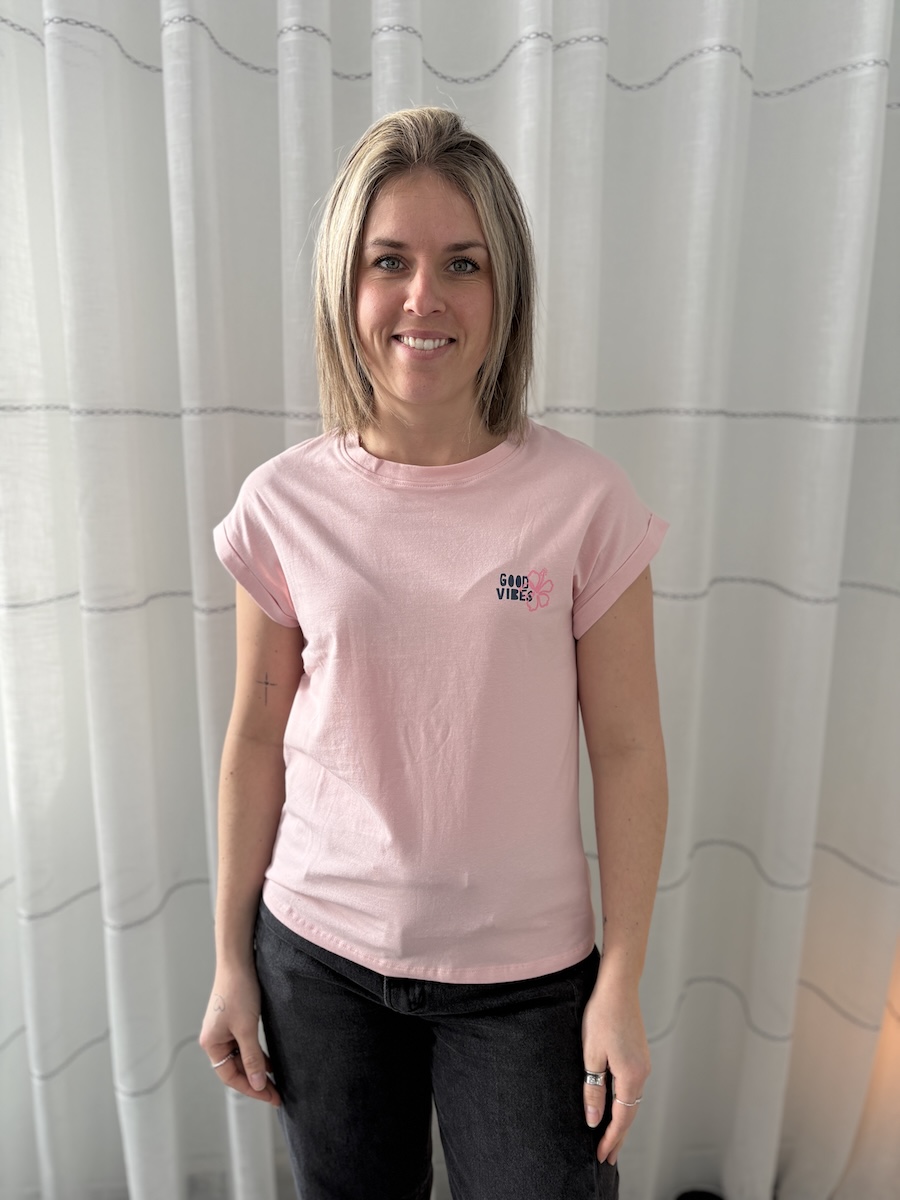 T-shirt petit imprimé - mcspaw06554 - Mandarine & Co