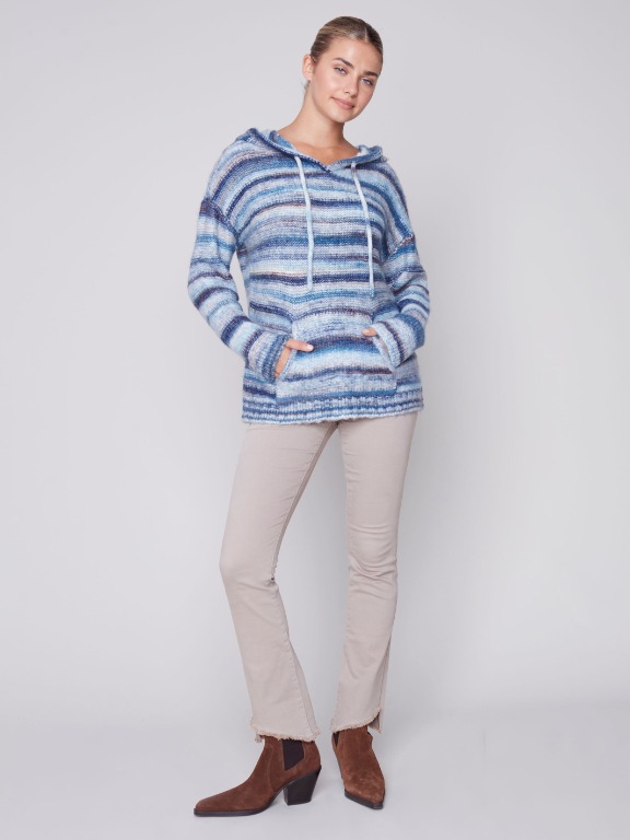 CHANDAIL CAPUCHON TRICOT PCH KANGOUROU