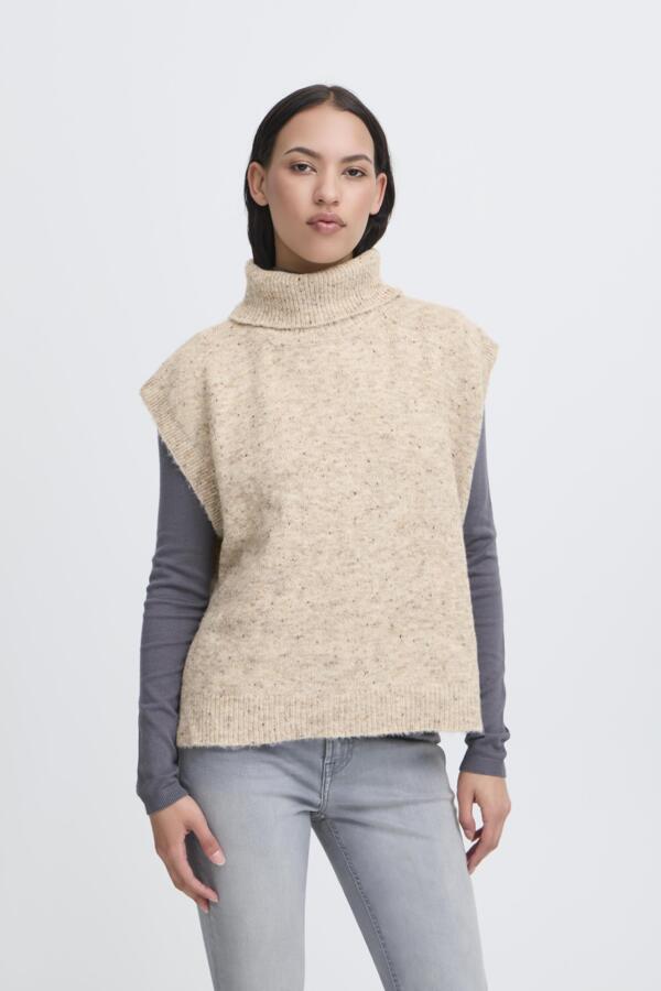 Poncho col roulé - 20124429 - Ichi