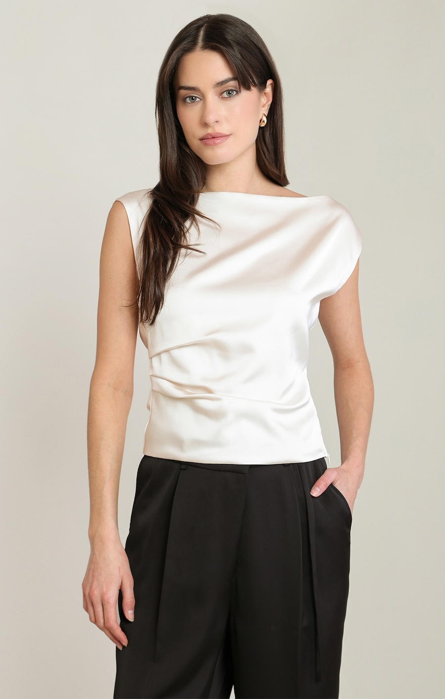 Camisole satin drapée - 2823502 T - Black Tape