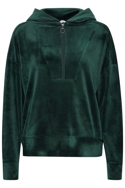 Chandail manche longue velours zip 