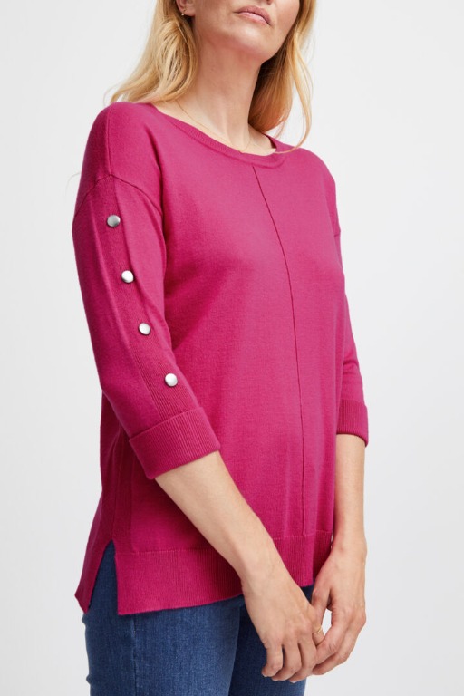 CHANDAIL TRICOT MCH 3/4 BOUTONS MANCHE
