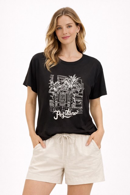 T-shirt léger col rond - MOSPAW06397 - Mosaïc