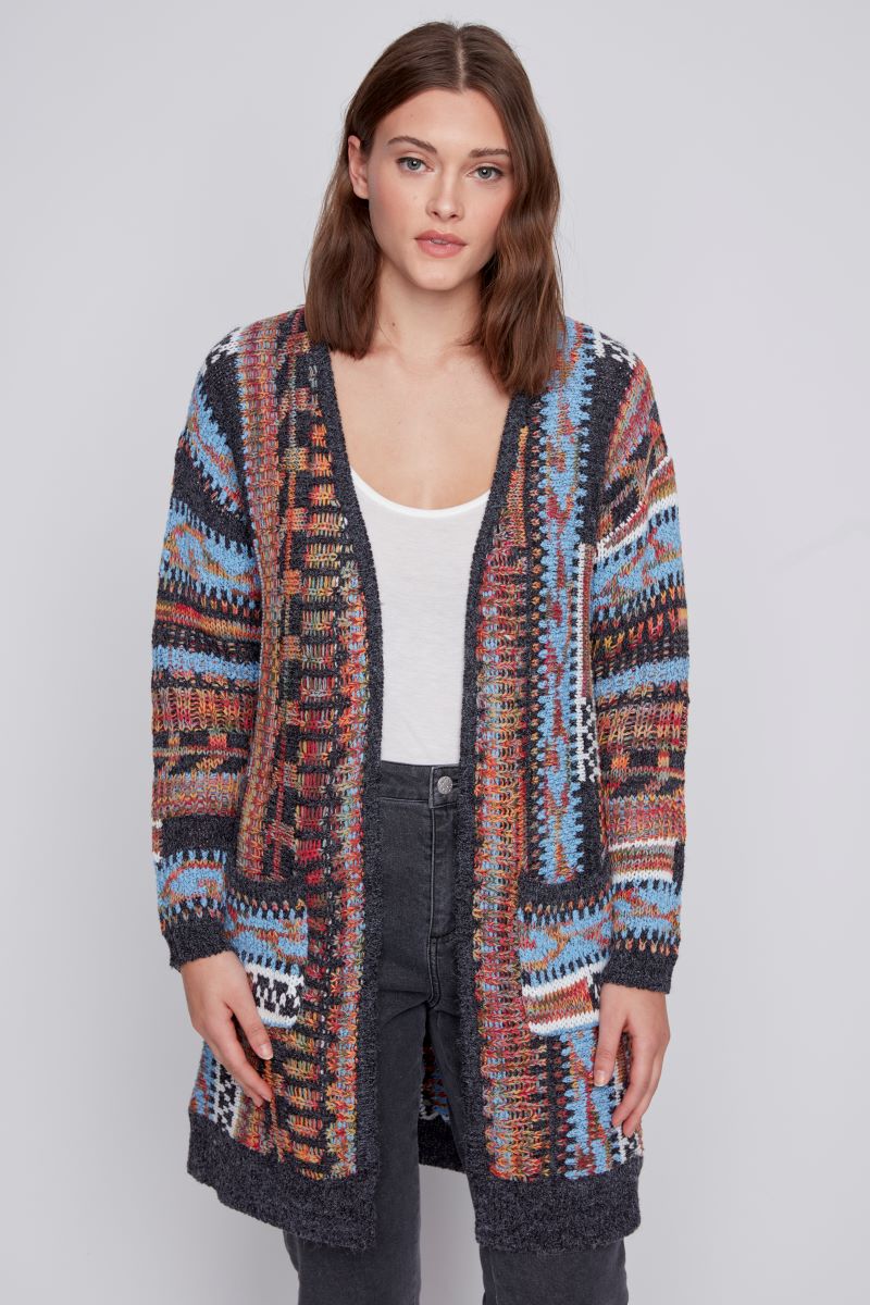 Cardigan tricot 2 poches - 2425213 - C.Y.C. Coco Y. Club Inc