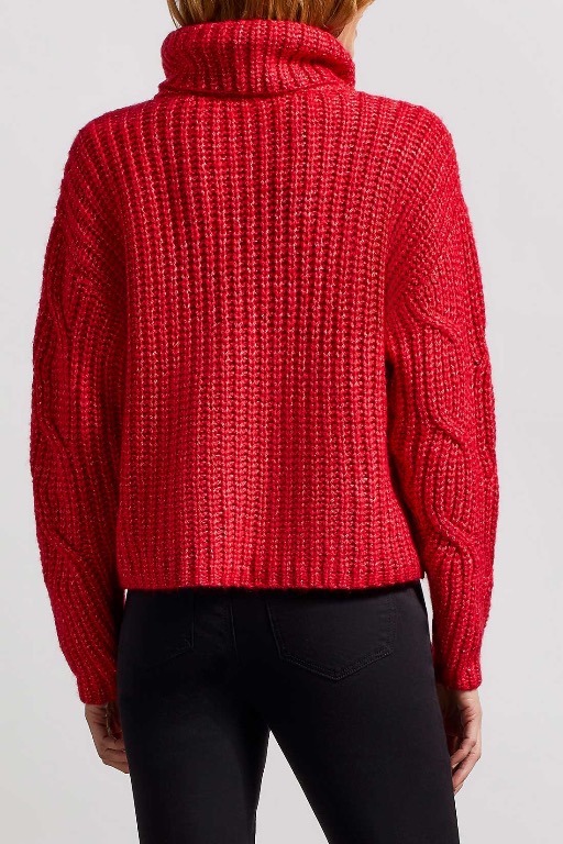 CHANDAIL TRICOT TORSADES COL BAVEUX