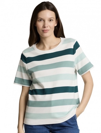 T-shirt col rond boxy - 1050426 - Tom Tailor