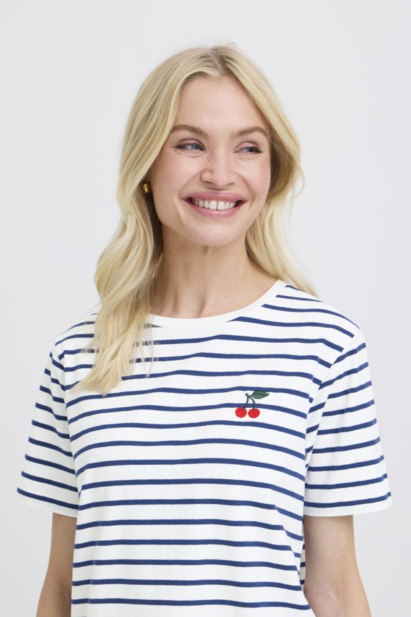 T-shirt ligné cerises - 20818654 - B.Young